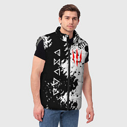 Мужской жилет The Witcher black & white, цвет: 3D-светло-серый — фото 2