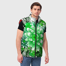 Мужской жилет Яркая пышная летняя зелень, цвет: 3D-красный — фото 2