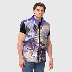 Мужской жилет Genshin Impact - Арка Инадзумы, цвет: 3D-светло-серый — фото 2