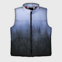 Мужской жилет КРАСИВЫЙ ЛЕС В ТУМАНЕ, цвет: 3D-красный
