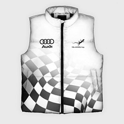 Мужской жилет Audi Quattro, Ауди Кватро, Финишный флаг, цвет: 3D-черный
