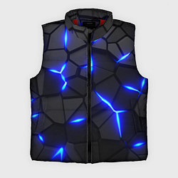 Мужской жилет КИБЕРПАНК БРОНЯ: СИНЯЯ СТАЛЬ, цвет: 3D-красный