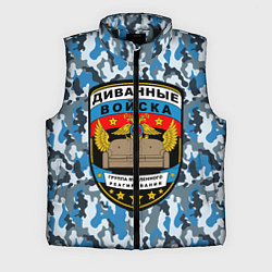 Мужской жилет Диванные Войска камуфляж, цвет: 3D-черный