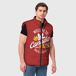 Мужской жилет Канада Canada, цвет: 3D-красный — фото 2