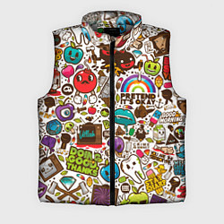 Мужской жилет Смайл рисунки - арт, цвет: 3D-светло-серый