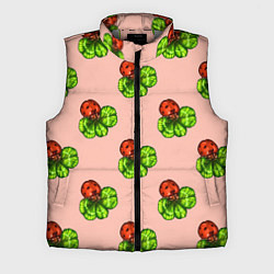 Мужской жилет Божья коровка и клевер на розовом, цвет: 3D-светло-серый