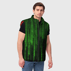 Мужской жилет Бегущий по коду, цвет: 3D-красный — фото 2