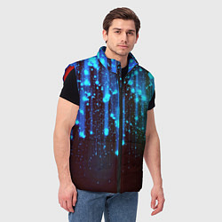 Мужской жилет Звездопад Звёздный дождь, цвет: 3D-красный — фото 2