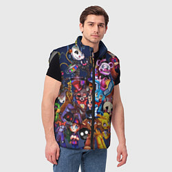 Мужской жилет Cute Fnaf Pattern, цвет: 3D-светло-серый — фото 2