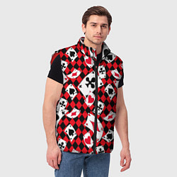 Мужской жилет Карты масти, цвет: 3D-красный — фото 2
