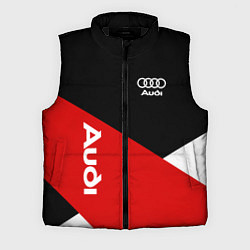 Мужской жилет Audi Ауди Черный Красный Белый, цвет: 3D-черный