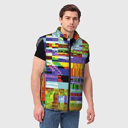 Мужской жилет Vanguard glitch fashion pattern 2022, цвет: 3D-светло-серый — фото 2
