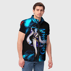 Мужской жилет Kamisato Ayato Камисато Аято, цвет: 3D-красный — фото 2