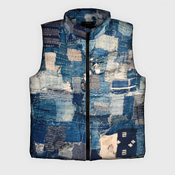 Мужской жилет Patchwork Jeans Осень Зима 2023, цвет: 3D-светло-серый