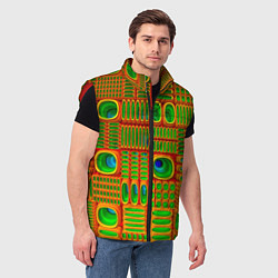 Мужской жилет ОПТИЧЕСКАЯ АБСТРАКЦИЯ, цвет: 3D-красный — фото 2