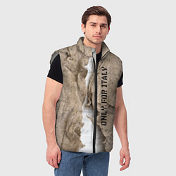 Мужской жилет Только для Италии Мешковина Рваньё Only for Italy, цвет: 3D-светло-серый — фото 2