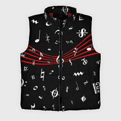 Мужской жилет Нотные Знаки с Нотным Станом
