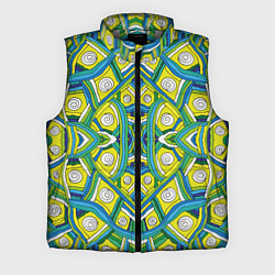 Мужской жилет Абстракция Разноцветный калейдоскоп, черные линии