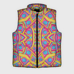 Мужской жилет Разноцветный и яркий узор в дудл стиле, цвет: 3D-светло-серый
