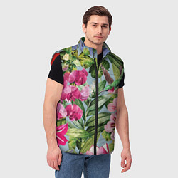 Мужской жилет Цветы Эдема, цвет: 3D-красный — фото 2