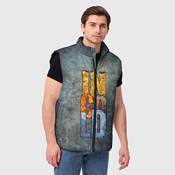 Мужской жилет IN COLD logo on a gray background, цвет: 3D-черный — фото 2