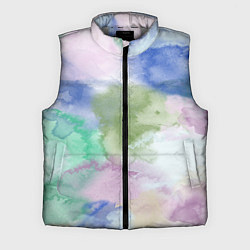 Мужской жилет Акварельная текстура, цвет: 3D-светло-серый