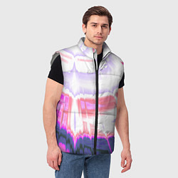 Мужской жилет Тай-дай Абстракция Tie-Dye, цвет: 3D-светло-серый — фото 2