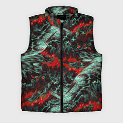 Мужской жилет Красно-Белая Вулканическая Лава, цвет: 3D-светло-серый