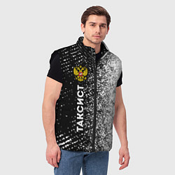 Мужской жилет Таксист из России и Герб Российской Федерации, цвет: 3D-черный — фото 2