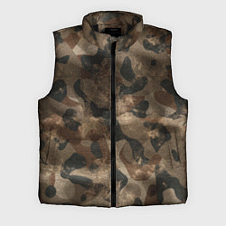 Мужской жилет Камуфляж с потёртостями - Буря в пустыне, цвет: 3D-черный