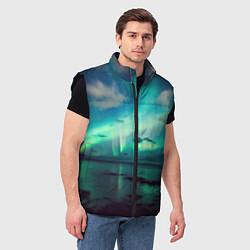 Мужской жилет Aurora borealis, цвет: 3D-черный — фото 2