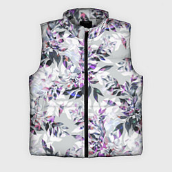 Мужской жилет Цветы Серый Букет, цвет: 3D-светло-серый