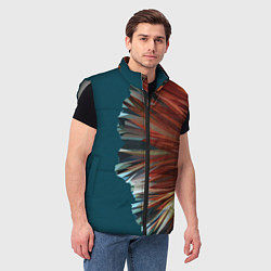 Мужской жилет Полигональные линии, цвет: 3D-светло-серый — фото 2