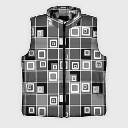 Мужской жилет Geometric shapes черно-белый, цвет: 3D-черный