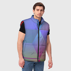 Мужской жилет Крупные квадраты, цвет: 3D-красный — фото 2