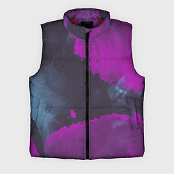Мужской жилет Акварельная абстракция фуксия