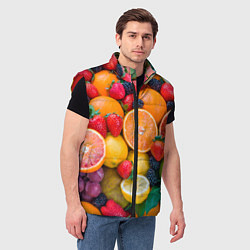 Мужской жилет ABUNDANCE OF FRUITS, цвет: 3D-красный — фото 2