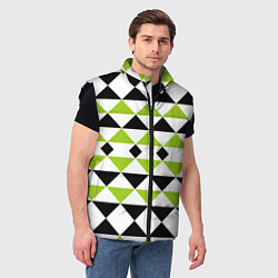 Мужской жилет Geometric shapes triangles треугольники, цвет: 3D-черный — фото 2
