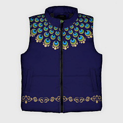 Мужской жилет Павлиньи перья с вензелями