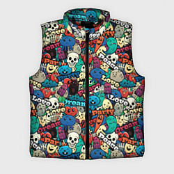 Мужской жилет Граффити черепа и рожицы