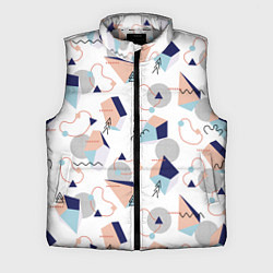 Мужской жилет Многоугольники и Круги, цвет: 3D-светло-серый