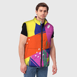 Мужской жилет Красочная летняя картинка Fashion trend, цвет: 3D-черный — фото 2