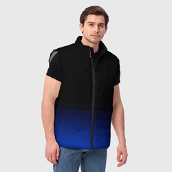 Мужской жилет Черный с синим градиент, цвет: 3D-светло-серый — фото 2