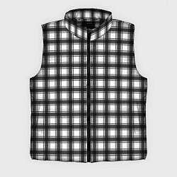 Мужской жилет Black and white trendy checkered pattern, цвет: 3D-черный