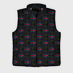 Мужской жилет Яркие полосы на черном, цвет: 3D-светло-серый