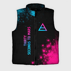 Мужской жилет Thirty Seconds to Mars Neon Gradient, цвет: 3D-черный