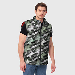 Мужской жилет Абстрактный камуфляжный темный, цвет: 3D-красный — фото 2