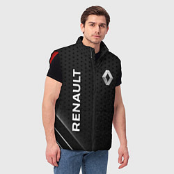 Мужской жилет Renault абстракция спорт, цвет: 3D-красный — фото 2