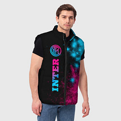 Мужской жилет Inter - neon gradient: по-вертикали, цвет: 3D-черный — фото 2