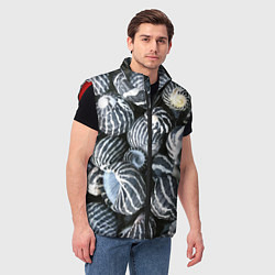 Мужской жилет Паттерн из океанских ракушек, цвет: 3D-красный — фото 2
